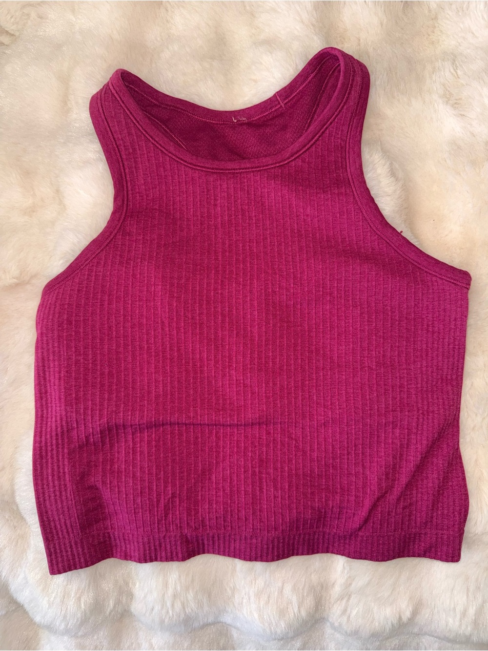 Lululemon ebb to street cropped racer tank size 4